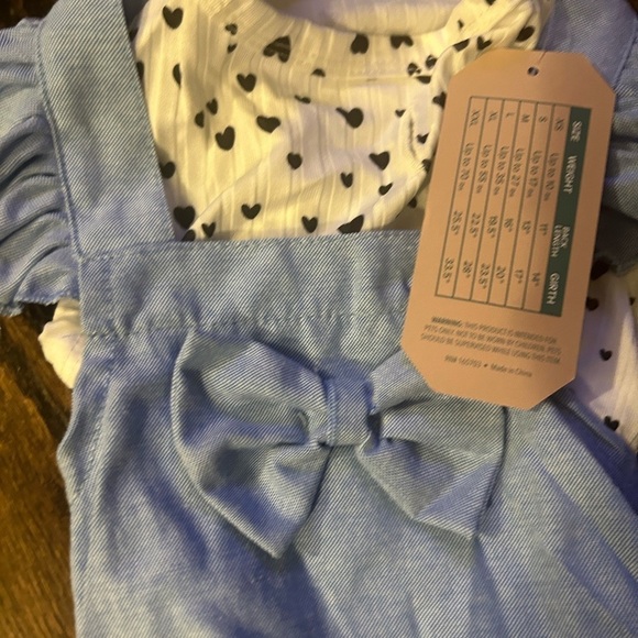 NEW Kensington Kennel Club super cute bow tie romper with heart print, Small - Picture 3 of 5